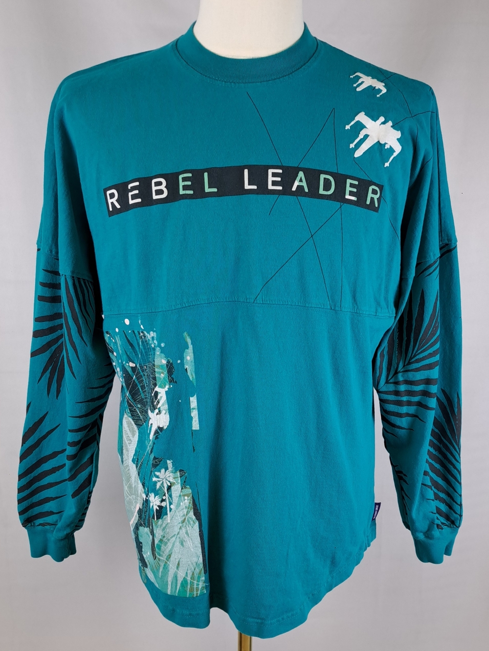 Star Wars Rebel Leader Teal Graphic Long Sleeve Spirit Jersey Shirt Unisex S